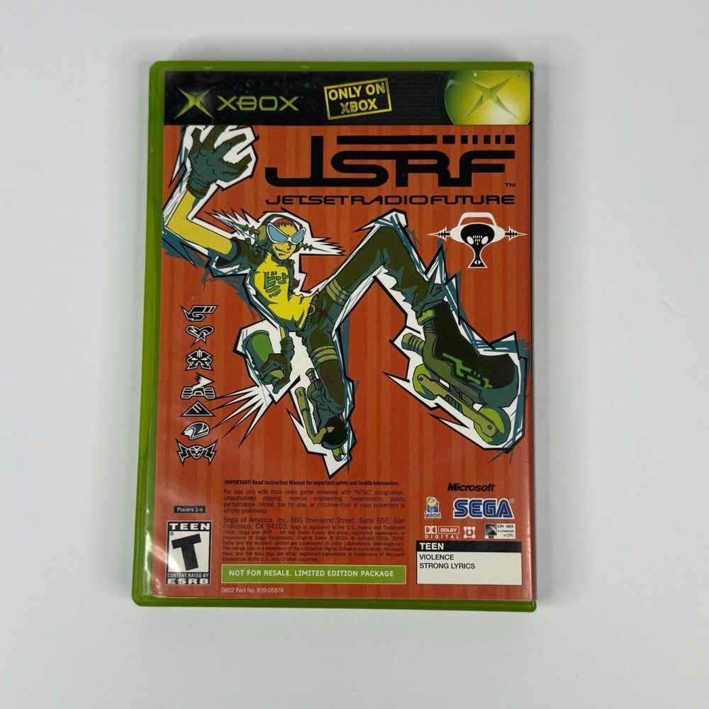 JSRF Jet Set Radio Future & Sega GT 2002 Combo Microsoft Xbox CIB w/ Manuals